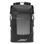 JDC Motorcycle Rucksack 100% Waterproof Dry Bag Roll Top - Black - Delta - 30L