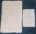 Lawtex Vintage Cot Quilt nursery rhymes 12mths UK blue & pillowcase GB 67x100cm