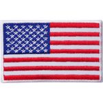 USA Flag Embroidered Iron / Sew On American Patch United States of America Badge