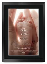 The Tree of Life Movie Poster Signed Printed Autograph A3 Framed Memorabilia