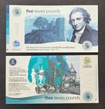 £5 Lewes Pound Local Currency Banknote (2014) England, UNC, 1 Note 