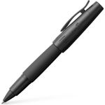 Faber-Castell E-Motion Rollerball Pure Black, Black Ink, Matte Guilloche Pattern