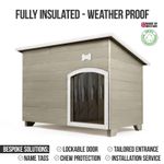 Outdoor Dog Kennel / House Winter Weather Proof Insulated - XL Natural Stone 201