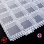 Transparent Plastic Organizer Box for Jewelry&Beads–Multi-Size Storage Container