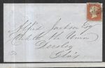 GB Queen Victoria 1841 1d Red Imperforate on 1850 Cover (150)