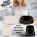 Unbreakable Cereal Plastic Bowls Set Durable BPA-Free Dishwasher Microwave Safe