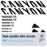 CANYON Aeroad, Strive, Ultimate, Endurace, Speedmax etc bike decals (26pack)