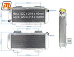 Ford Fiesta MK1 radiator OHV 1.0-1.1L 29-39kW alloy with