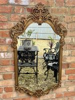 Large Rococo Baroque Gilt Brass Mirror - 124cm x 73cm