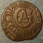 Europian Medieval Livonia 1634-54 Riga Solidus Schilling Silins
