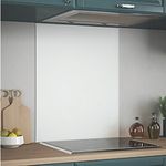 Splashback Ice White Self-Adhesive Glass Kitchen Splashback 600mm x 750mm x 6mm