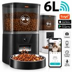 6L Automatic Cat Feeder with Camera WiFi Smart Pet Food Dispenser App Control
