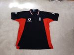 S/S England Cricket Polo Shirt Size L  100%Cotton Only £15