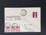 GB 1977 ISLE OF MAN 4p x3 TO PAY DUES + STAMPS INVALID CACHET ON COVER