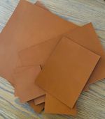 London Tan Vegetable Tanned Leather 3 mm thick Remnants Craft Repair pieces