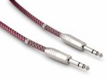 Retro Fabric Balanced 1/4" Jack Cable TRS Stereo Audio lead stereo cloth vintage