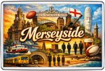 Liverpool Merseyside Skyline Ferry Beatles UK Fridge Magnet Travel Souvenir Gift