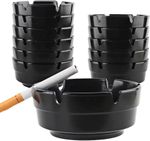 1-24xMelamine Bar Ashtray 4" Black Ash Tray Cigarette Ashtray Garden Pub Outdoor