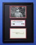 ERWIN ROMMEL AUTOGRAPH framed masterly display WW2 The Desert Fox