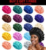 Women Long Hair Luxury Satin Bonnet Night Sleep Hat Cap Silk Head Wrap Turban
