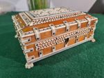 FABULOUS EXAMPLE OF A LATE VICTORIAN DECORATED SANDALWOOD INDIAN TABLE BOX c1895