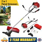 52cc Petrol Strimmer 2 Stroke Garden Grass Trimmer Brush Cutter Multi Tool Kit