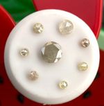 ROSECUT ROUND NATURAL DIAMOND LOT 8 PCS / 0.50 CT 1.5- 4 MM AS IMAGE AND VIDEO