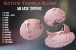 Warhammer 40k/AoS - Base Toppers - Gothic Temple Ruins