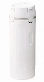 30 ml Refillable Travel Cosmetics Bottle, White Plastic Press-to-Dispense