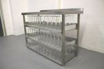 1200mm Stainless Steel Modular Glass Shelving Storage Station