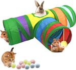 Guinea Pig Tunnels & Tubes Rabbit Tunnel Hides Toy for Small Animal | Foldable 3