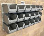 Metal Bin Storage Kit Box Wall Panel louvre Rack Garage Wall Mounted  workshop
