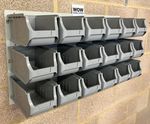 Metal Bin Storage Kit Box Wall Panel louvre Rack Garage Wall Mounted  workshop