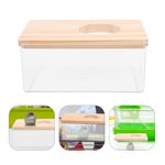 Hamster Sand Bath Box Clear Hamster Bathroom Gerbils Sand Bath Container