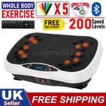 Power Vibration Plate 200 Level Vibrating Machine Platform Body Massager Fitness