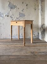 ANTIQUE Solid PINE Side TABLE, Drawer, Farmhouse, Vintage, Old Rustic, Country