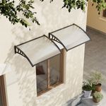 100*60cm Door Awning Outdoor Front Door Porch Rain Cover Canopy Window Awning