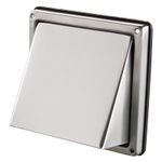 Blauberg Stainless Steel Circular Cowled Wall Shutter Vent Grille Duct Outlet
