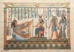 Egyptian Papyrus -Maat, Isis, Horus and Nefertari - 60cm x 40cm - Papyrus Art