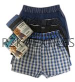 Pack of 6 Men's Woven Boxer Shorts, Loose Fit Cotton Underwear, S M L XL XXL
