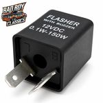 2 Pin LED Flasher Relay With Audible Beeping Buzzer Ideal For Motorcycle 
