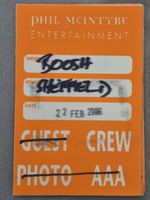 The Mighty Boosh 2006 Tour Pass Backstage Pass Crew Pass Unused