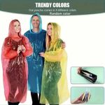 Disposable Unisex Rain Coats Emergency Rain Poncho Waterproof Festivals