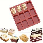 Mini Loaf pan 12 Cavities Silicone Non-stick Mini Brownie Pan Bread Pan Mould PN