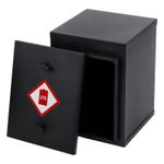 CAMPERVAN CAMPING STEEL SAFETY GAS LOCKER FOR 907 904 BOTTLE MOTORHOME (BLACK)