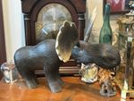 Lg. VINTAGE 18" BIG SKY CARVERS MONTANA WOODEN MOOSE