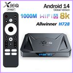 NEW X96Q PRO PLUS Android 14 Smart TV BOX 4G 32G 64G Allwinner H728 4K 8K HD BT