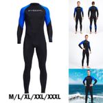 Men Diving Wetsuit Full Body Warm Surf One Piece Wetsuit Kayaking Back Zip