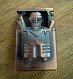 Vintage Robot‑Form Copper‑Tone Lighter – Mid‑Century Mechanical Design