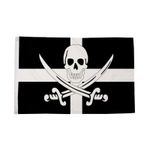 Flagtex Cornwall Pirate Flag Cornish Pirate Flag with Eyelets